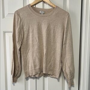 J. Crew Women's Light Tan Crew Neck Sweater